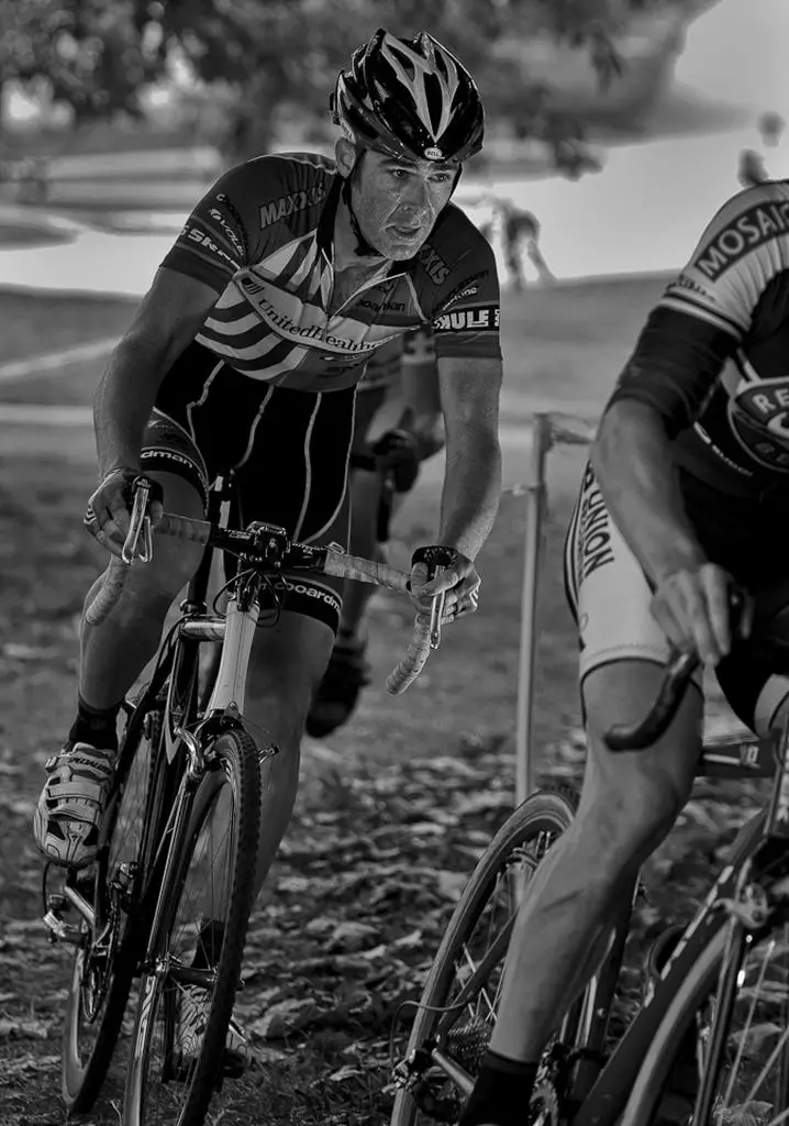 Andrew Pinfold (UnitedHealthCare) following leader Tyler Trace. © Sven Sturm