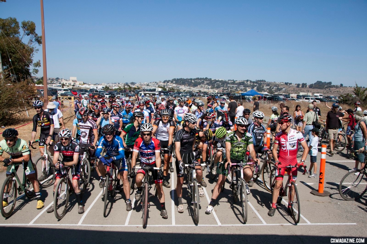 The start of the Masters 35+ A. BASP #1, Candlestick Park, 2012. ©Cyclocross Magazine