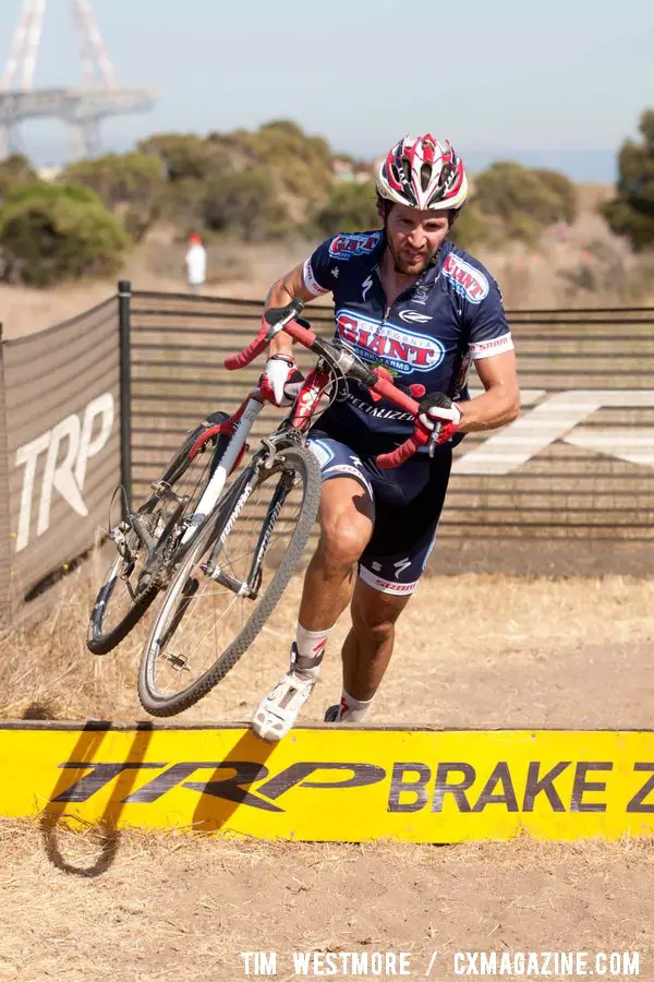 Andy Jacques-Maynes in the lead, and racing a full season of cyclocross this season in California. ©Tim Westmore