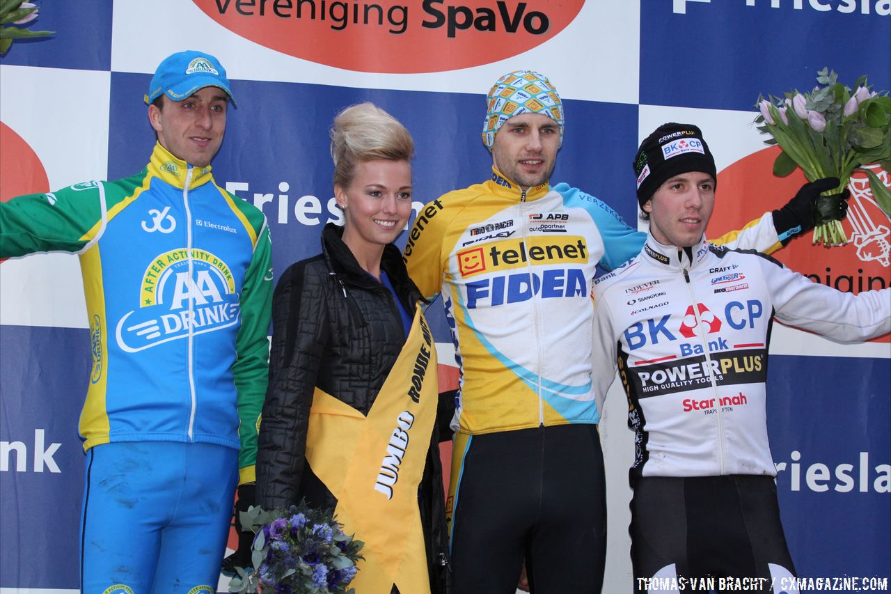 The podium 1. Rob Peeters, 2. Thijs van Amerongen, 3.Phillip Walsleben © Thomas van Bracht