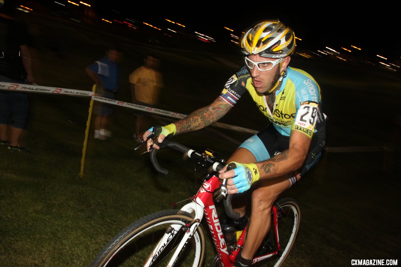 Adam Myerson chasing at CrossVegas 2012. ©Cyclocross Magazine