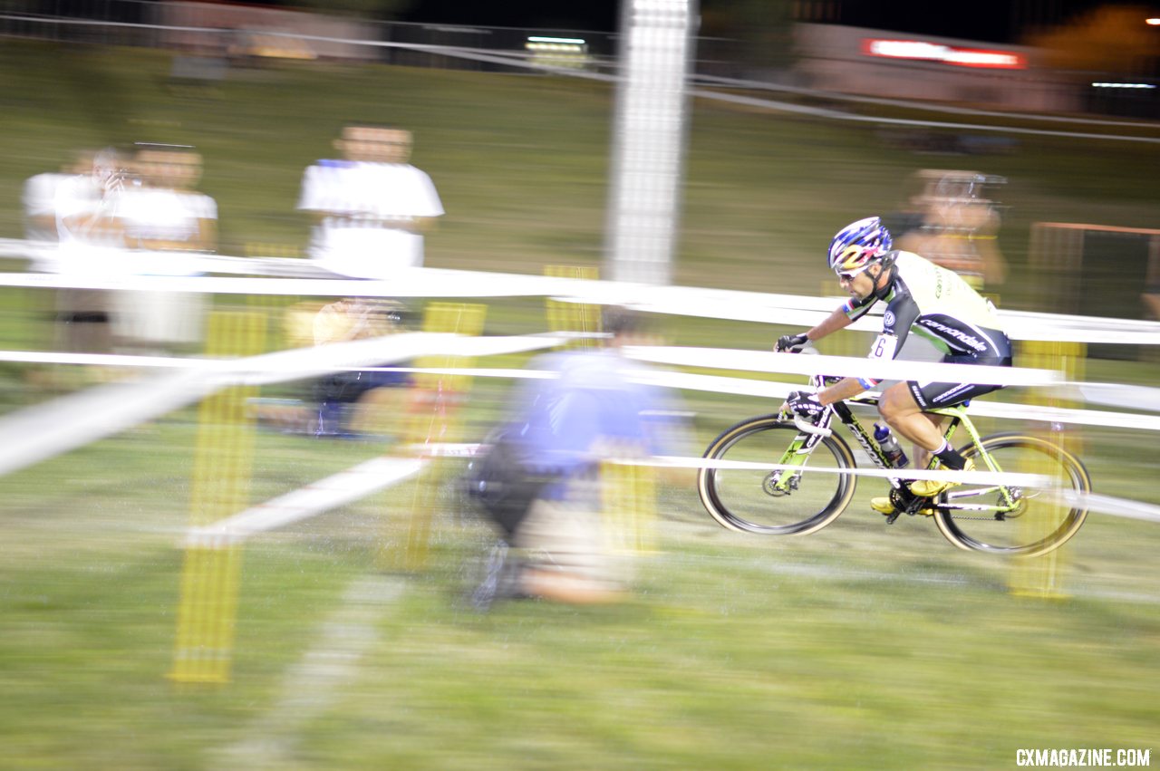 Tim Johnson chases Powers at CrossVegas 2012. ©Cyclocross Magazine