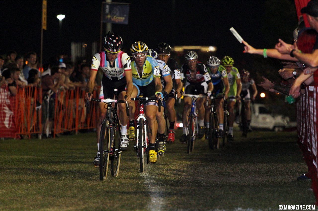 Jones leads the chase at CrossVegas 2012. ©Thomas van Bracht / Cyclocross Magazine