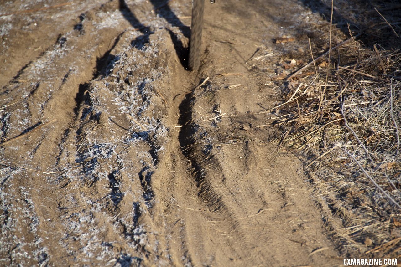 Auto pilot or sketchy turns? Not all ruts were rolled out the night before. 2012 Collegiate Cyclocross National Championships ©Cyclocross Magazine