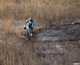 Fort Lewis' Ben Stalker on a lonely stretch of the climb. 2012 Collegiate Cyclocross National Championships ©Cyclocross Ma