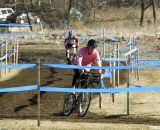 Bahnson in the lead on lap 1 - Collegiate men D2. 2012 Cyclocross National Championships. © Cyclocross Magazine