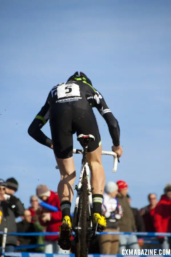 James Driscoll climbing to reconnect with the leaders. ©Cyclocross Magazine