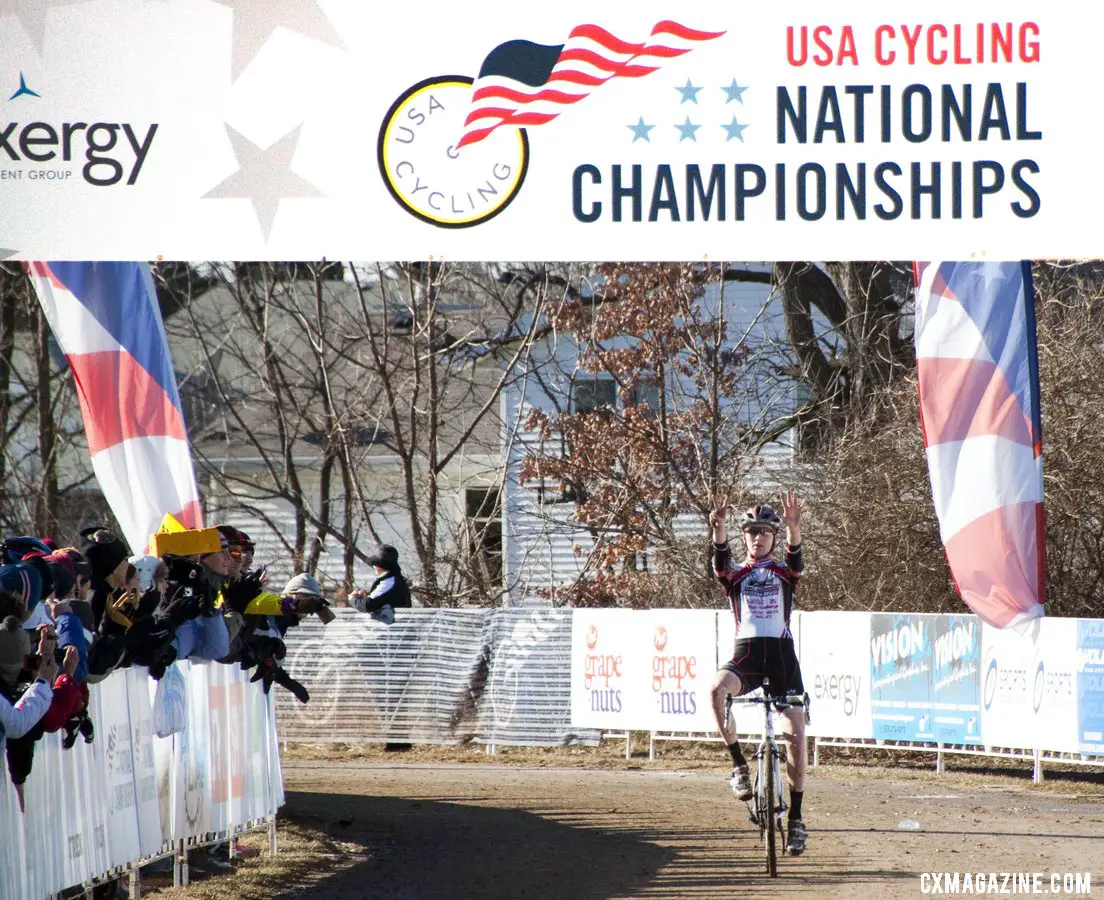 Owen takes seven in a row. Junior men\'s 17-18 race, 2012 Cyclocross National Championships. © Cyclocross Magazine
