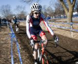 Cypress Gorry in third leading Andrew Dillman. Junior men's 17-18 race, 2012 Cyclocross National Championships. ©Cyclocross Magazine