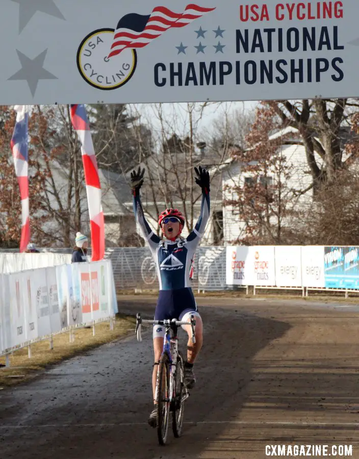 Mina Anderberg wins the 13-14 junior women\'s title. © Cyclocross Magazine