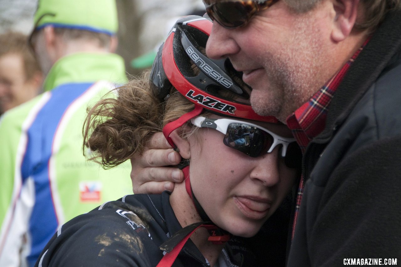 Emma White takes in the experience of winning a National Championship. © Cyclocross Magazine