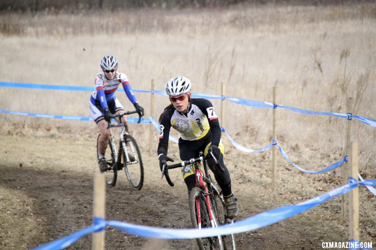 Allison Arensman on her way to a strong second place finish © Cyclocross Magazine