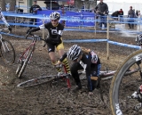 The slick mud claimed many victims during the day's racing. © Cyclocross Magazine