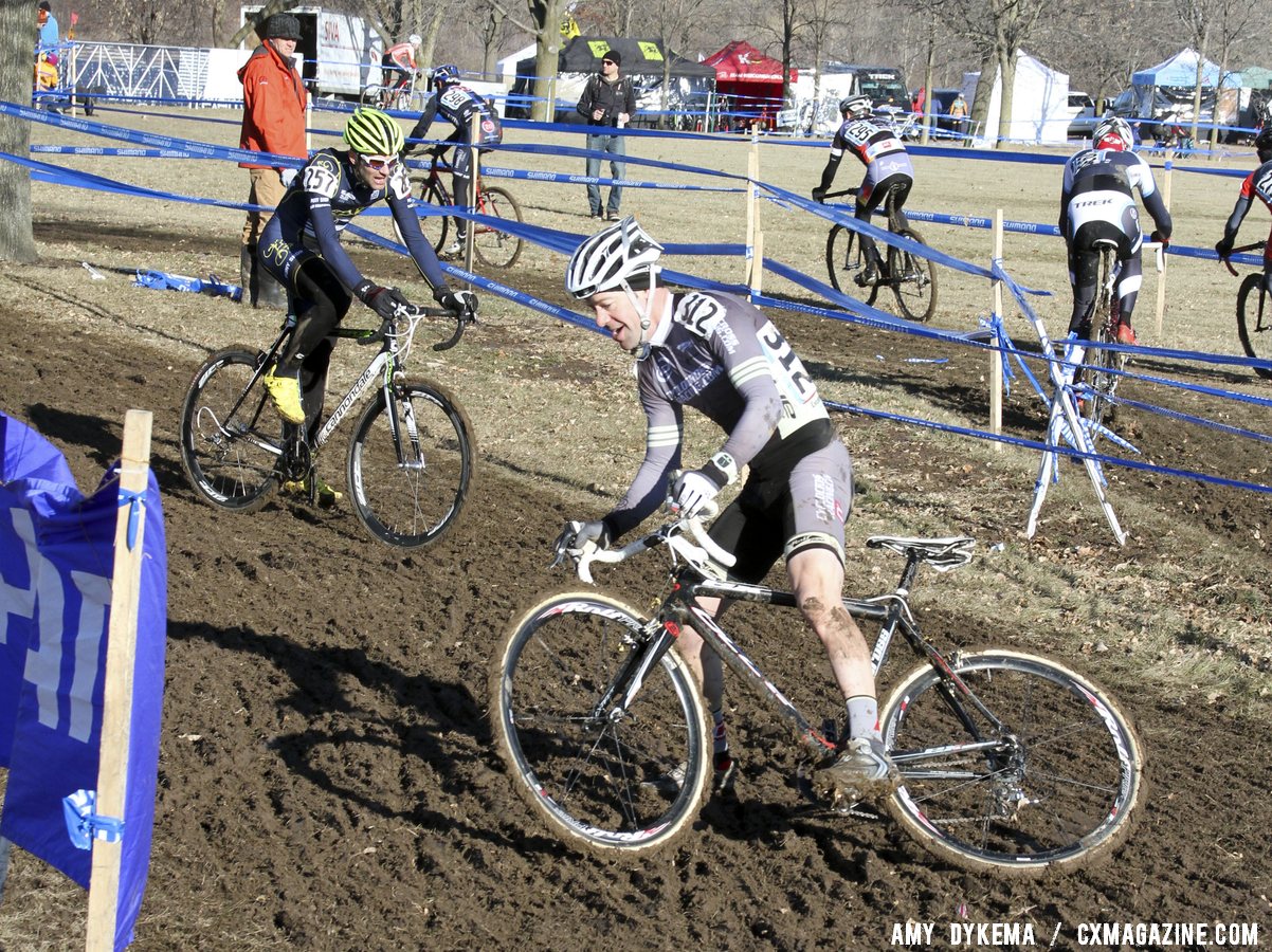 The ruts near the pits proved especially challenging during the Masters Men 40-44 race. ©Amy Dykema