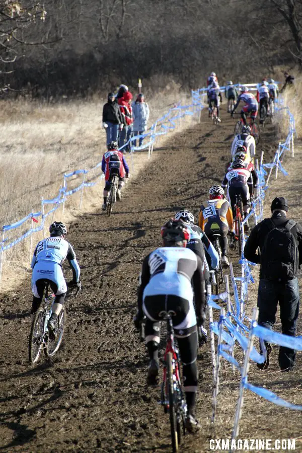 The start of the long climb.  © Cyclocross Magazine