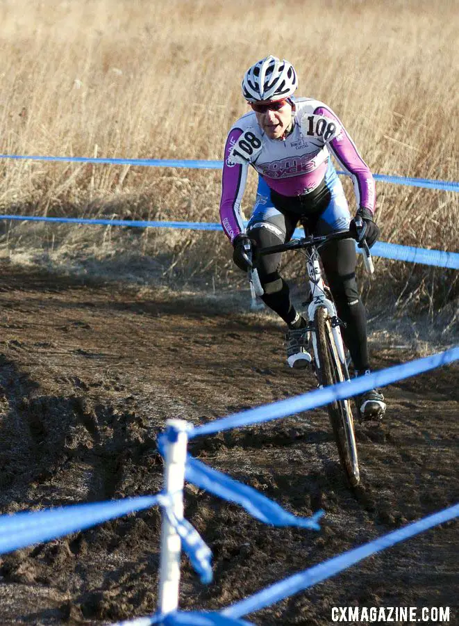 Samuel Morse (Corner Cycles) had a strong ride to finish 7th. Masters Men 45-49, 2012 Nationals. © Cyclocross Magazine