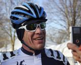 Jon Cariveau is all smiles after a strong second place, despite some mechanical problems. Masters Men 45-49, 2012 Nationals. © Cyclocross Magazine