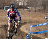 Don Myrah attacks the climb with Jon Cariveau in the distance. 2012 Cyclocross National Championships, Masters Men 45-49. © Cyclocross Magazine