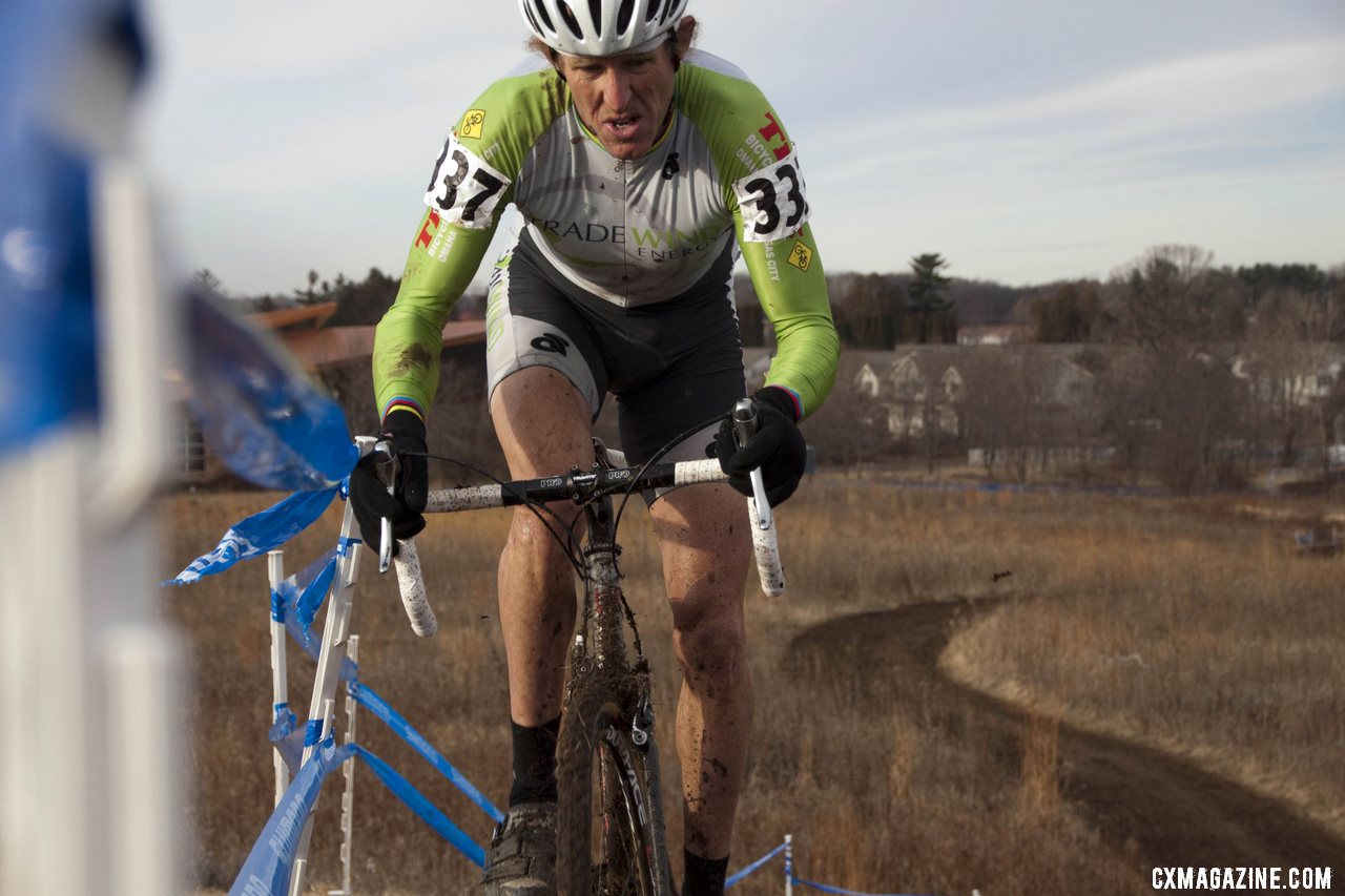 Tilford Used Every Bit of the Course to Get Traction and Maintain His Lead © Cyclocross Magazine