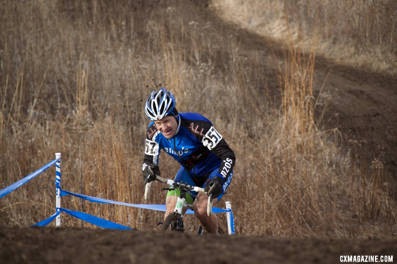 Simon Wayne of PSIMET Racing Punches Up the Second HIll Which Was Killing Riders after Several Laps © Cyclocross Magazine