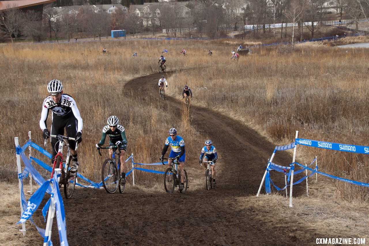 50-54 Men Snake and Finesse Their Way Up the Second Hill © Cyclocross Magazine