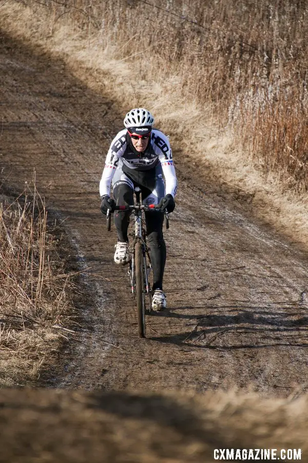 Fred Wittwer in control. 2012 Cyclocross National Championships, Masters Men Over 60. © Cyclocross Magazine