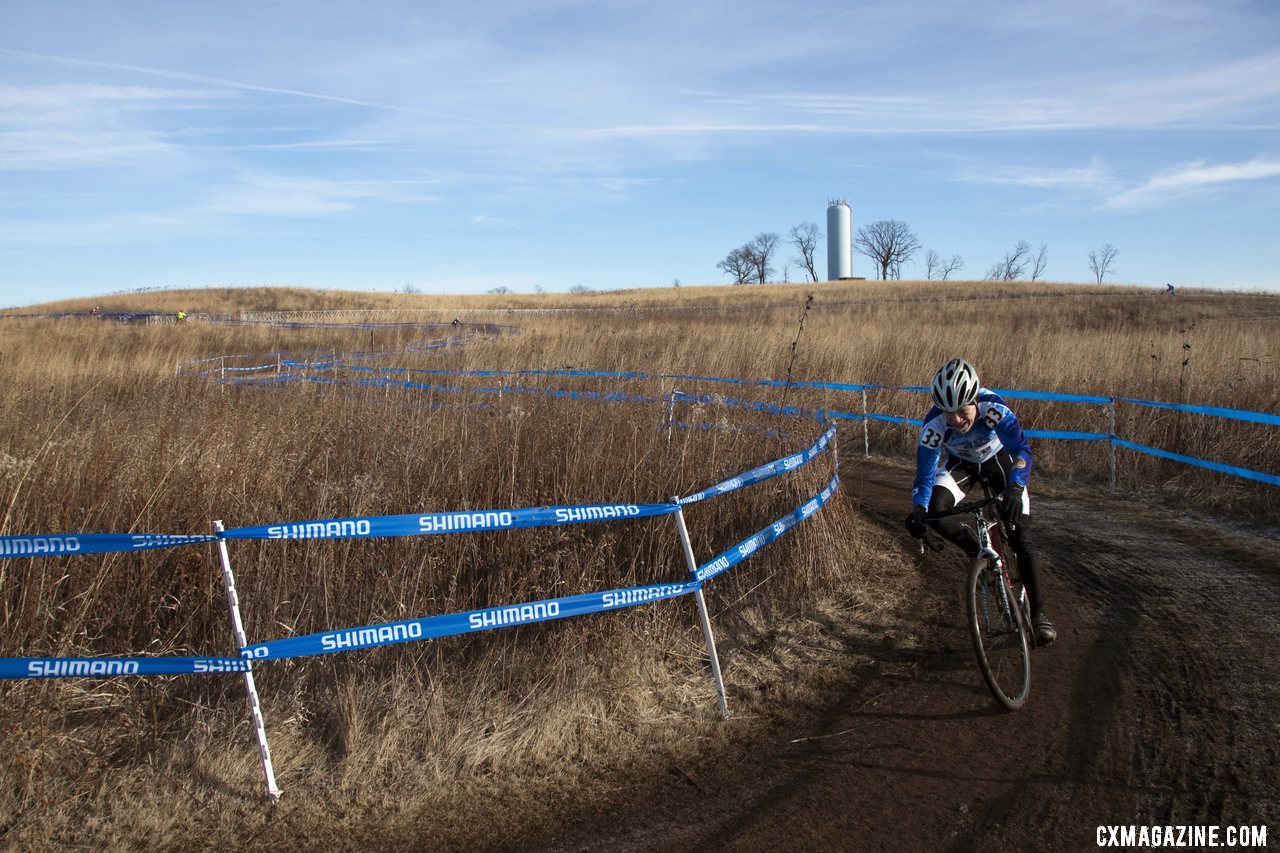 John Adamson railed the descent to finish fourth in the 65-69. © Cyclocross Magazine