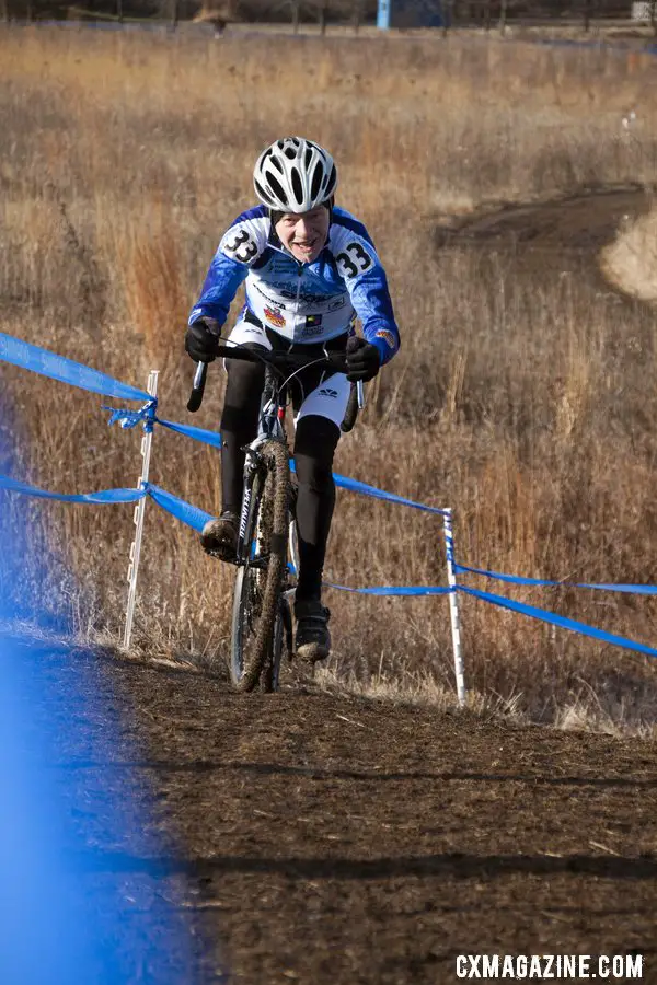 John Adamson spun up the climbs in the saddle easily while others struggled.  © Cyclocross Magazine