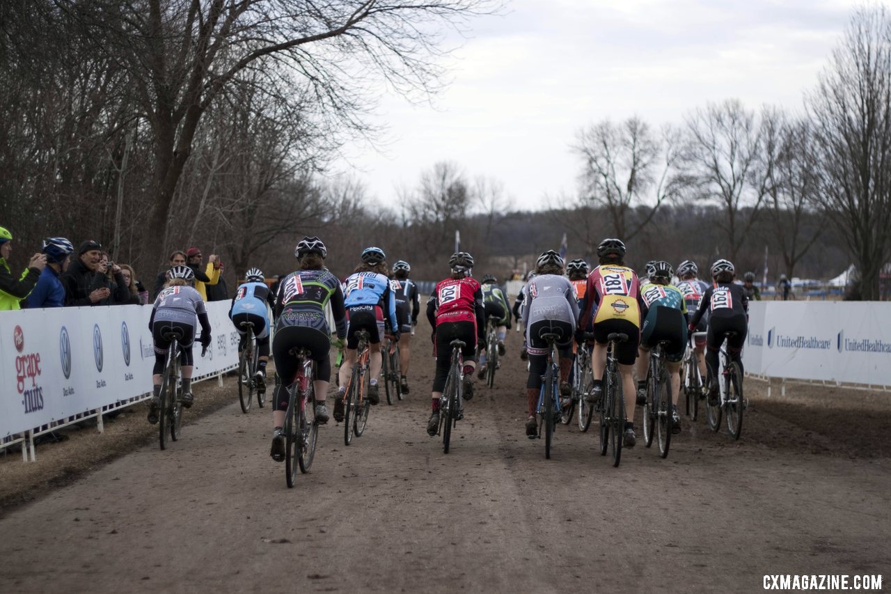 Sally Annis went on to win the race. © Cyclocross Magazine 