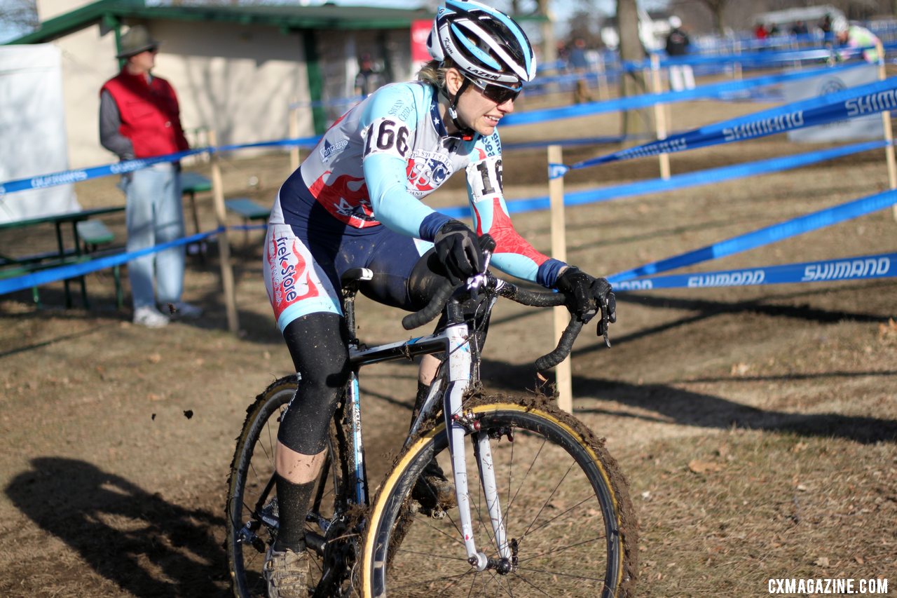 Kim Flynn rode confidently in the corners and greasy climbs. 2012 Cyclocross National Championships, Masters Women 40-44. © Cyclocross Magazine