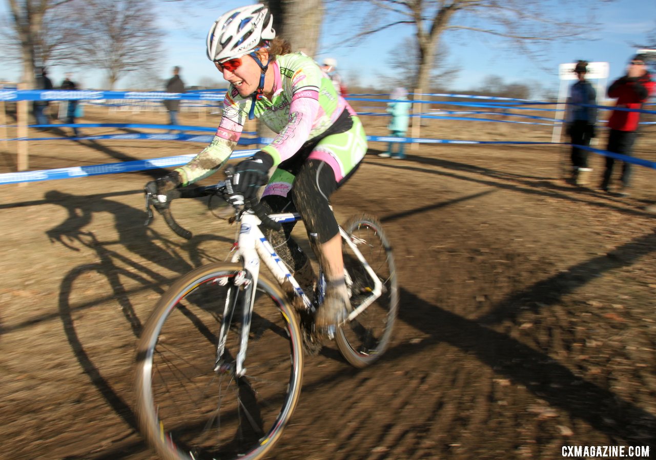 Margell Abel raced to fourth place. 2012 Cyclocross National Championships, Masters Women 40-44. © Cyclocross Magazine