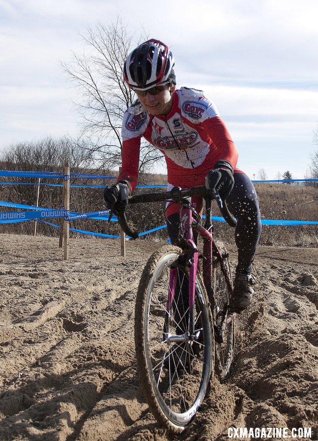 Gina Hall used her Norcal sand skills to win another title. 2012 Cyclocross National Championships, Masters Women Over 45. © Cyclocross Magazine