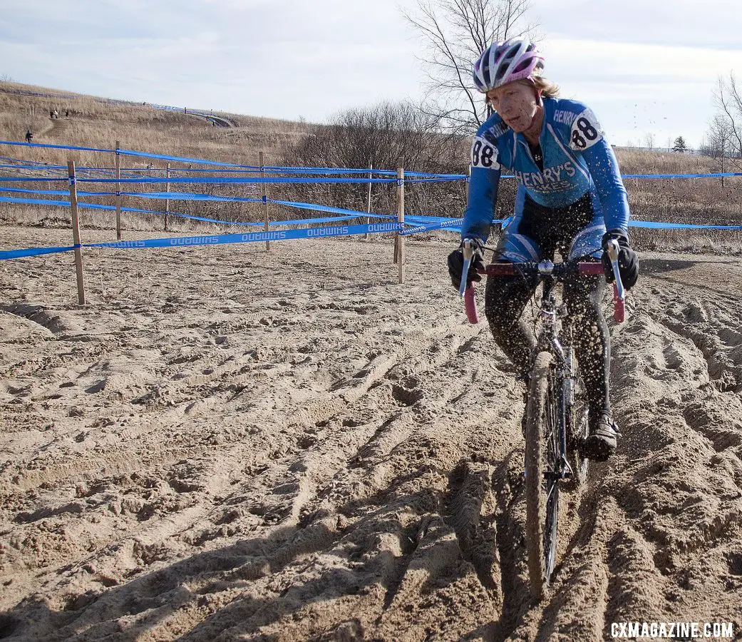 Lauri Webber, #88, would finish 8th. 2012 Cyclocross National Championships, Masters Women Over 45. © Cyclocross Magazine