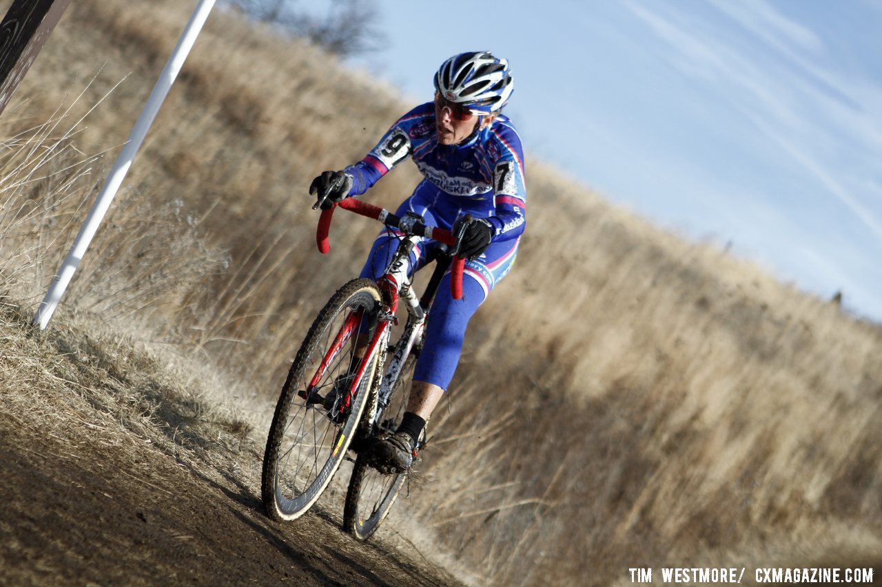 Katrina Baumsteiger from Norcal finished fifth in the Masters Women\'s 45-49 race. 2012 Cyclocross National Championships, Masters Women 60 and over. © Tim Westmore