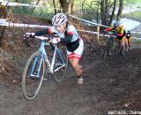 Lotte Eikelenboom (4th in beginners race) on her way up on one of the climbs