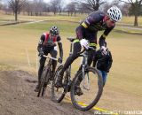 Ryan Trebon leads Jeremy Powers  © Joel Hjelmfelt