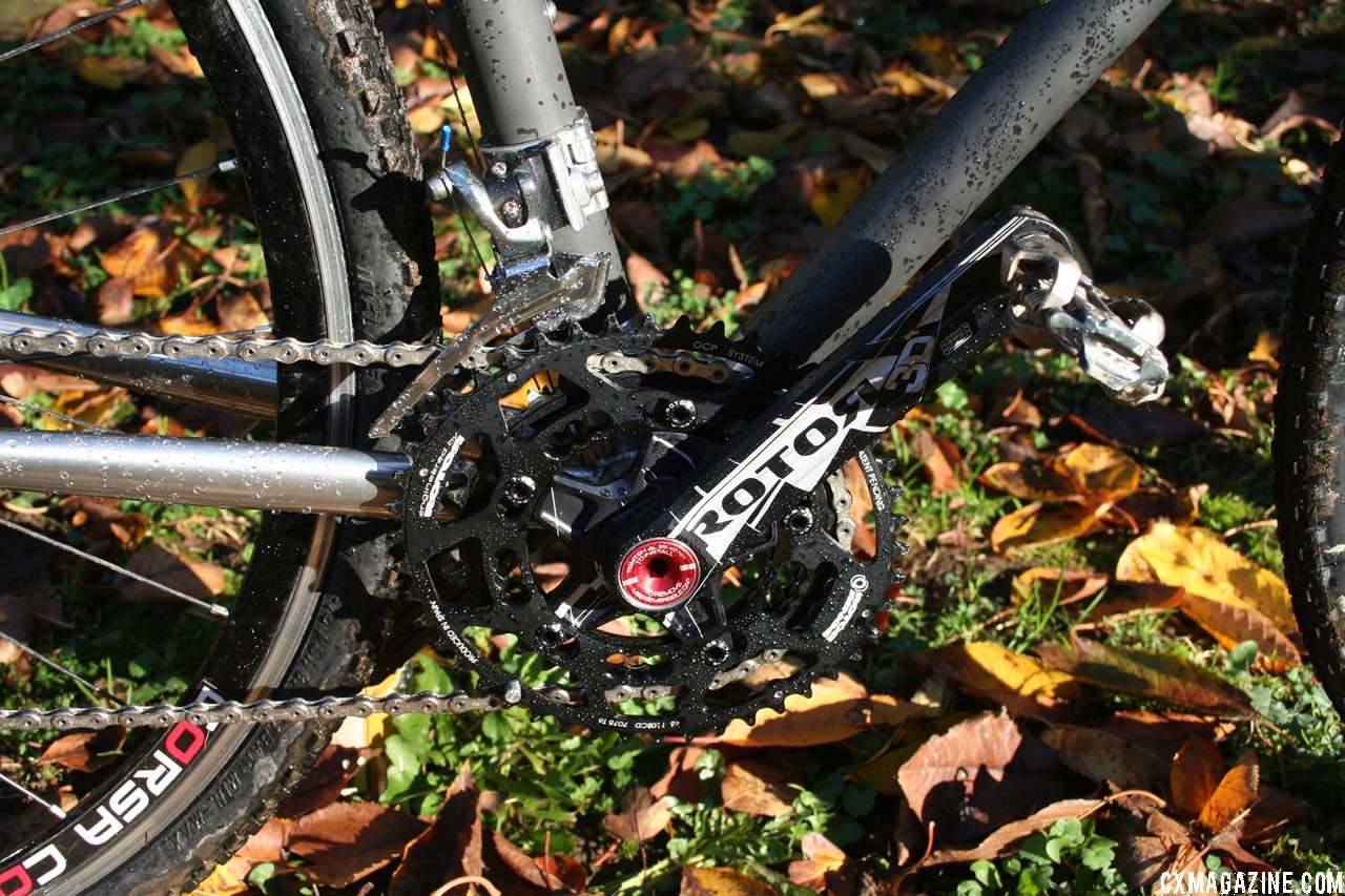 Rotor Cranks with ovalized Q-rings were probably the biggest adjustment. ©Cyclocross Magazine
