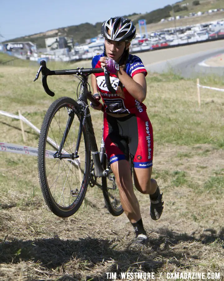 Sofia Gomez-Villafane of BuyCell / Ibis gives April cyclocross a shot.  ©Tim Westmore