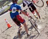 Masters World Champ and 45+ winner Don Myrah chasing 35+ racer Kenny Wehn. ©Tim Westmore