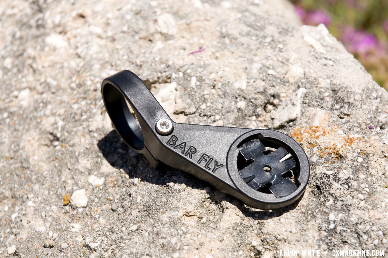 Northern California based Bar Fly introduced a new  molded Garmin Edge computer mount that can be placed in front or to the rear of the handlebars. © Kevin White