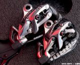 SRAM is expanding its Force line with a mid-cage rear derailleur, top, for use with its WiFLy 11-32 road cassette. © Kevin White