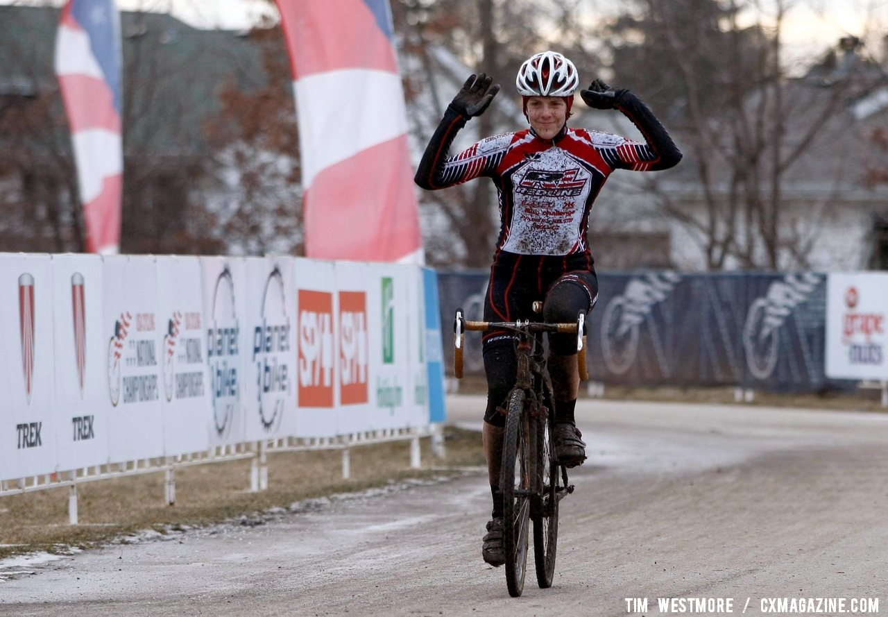 Kari Studley takes the win and redemption for her crash in the 2010 race. © Tim Westmore