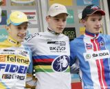 Podium: Mathieu van der Poel, Quinten Hermans, and Karel Pokorny © Bart Hazen