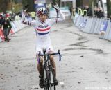 Helen Wyman enjoying her win © Bart Hazen