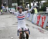 Helen Wyman enjoying her win © Bart Hazen