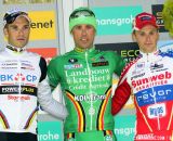 The 2012 Superprestige Ruddervoorde Elite Men Podium: Nys, Albert, Pauwels  © Bart Hazen