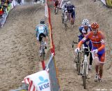 Other riders up the dune see how Albert took half a lap to descent the dune © Bart Hazen