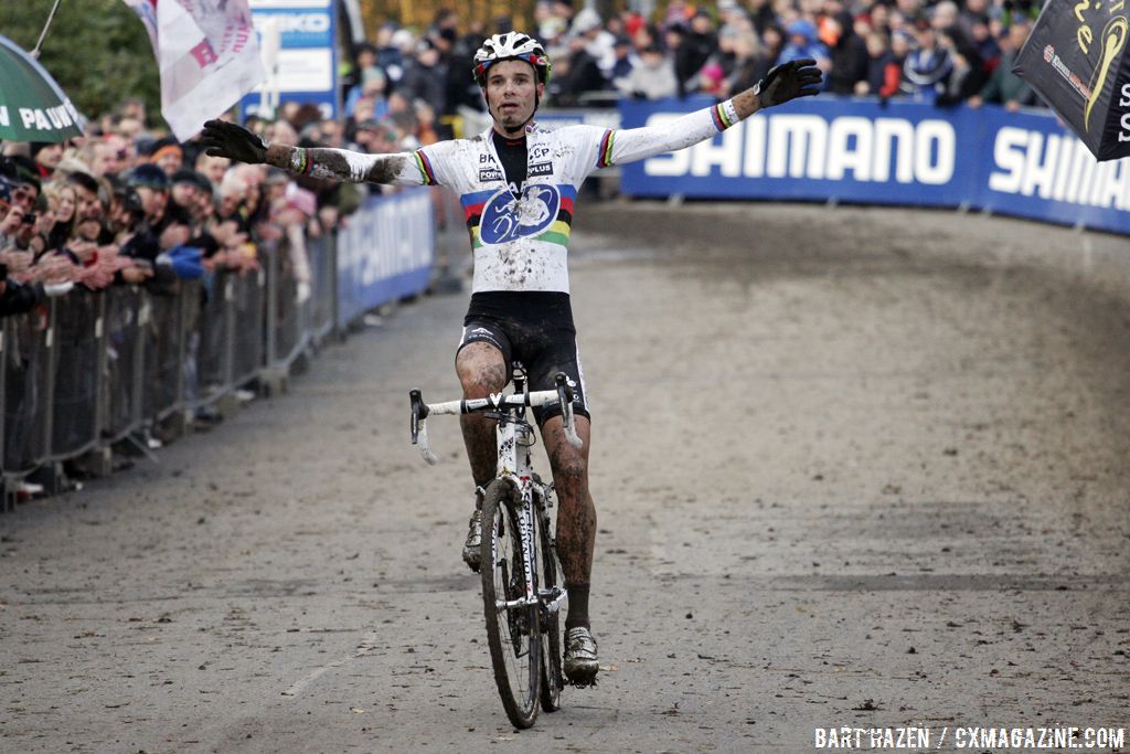 Niels Albert takes his first World Cup win of the season  © Bart Hazen