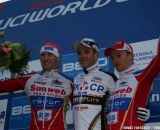 The Men's Podium: Albert, Pauwels, and Vantornout © Thomas van Bracht