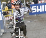 Mathieu van der Poel Celebrates his win © Bart Hazen